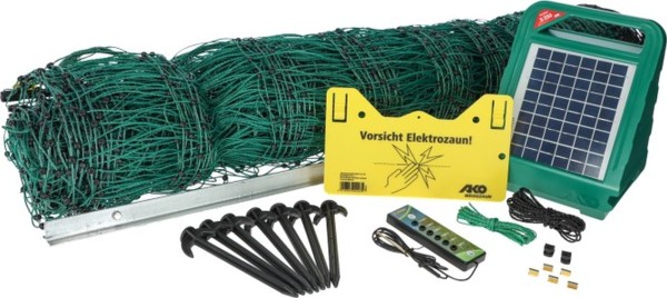 Geflügelnetz-Set 50 m, grün inkl. Solargerät S250+