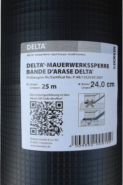 Delta 24,0cm-Mauerwerksperre, 25m (0,4mm)